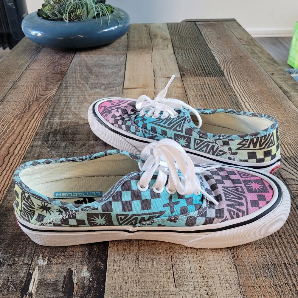 Vans Multicolor Ombre Retro Women's Shoes, Size 8 - Picture 6 of 8